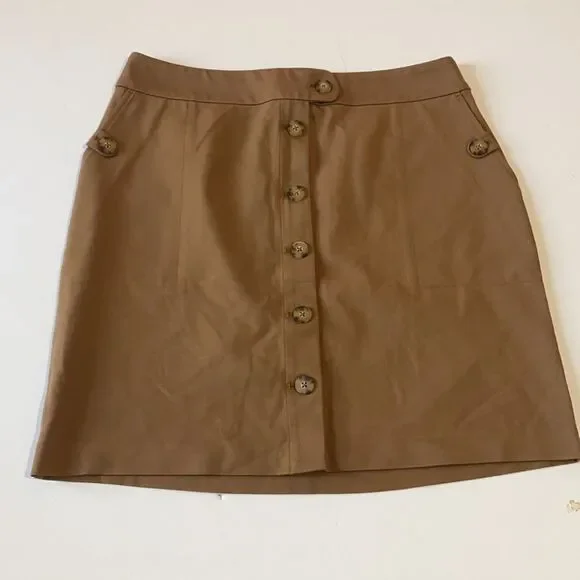 J. Jill Brown Button Front Skirt - Picture 2 of 5